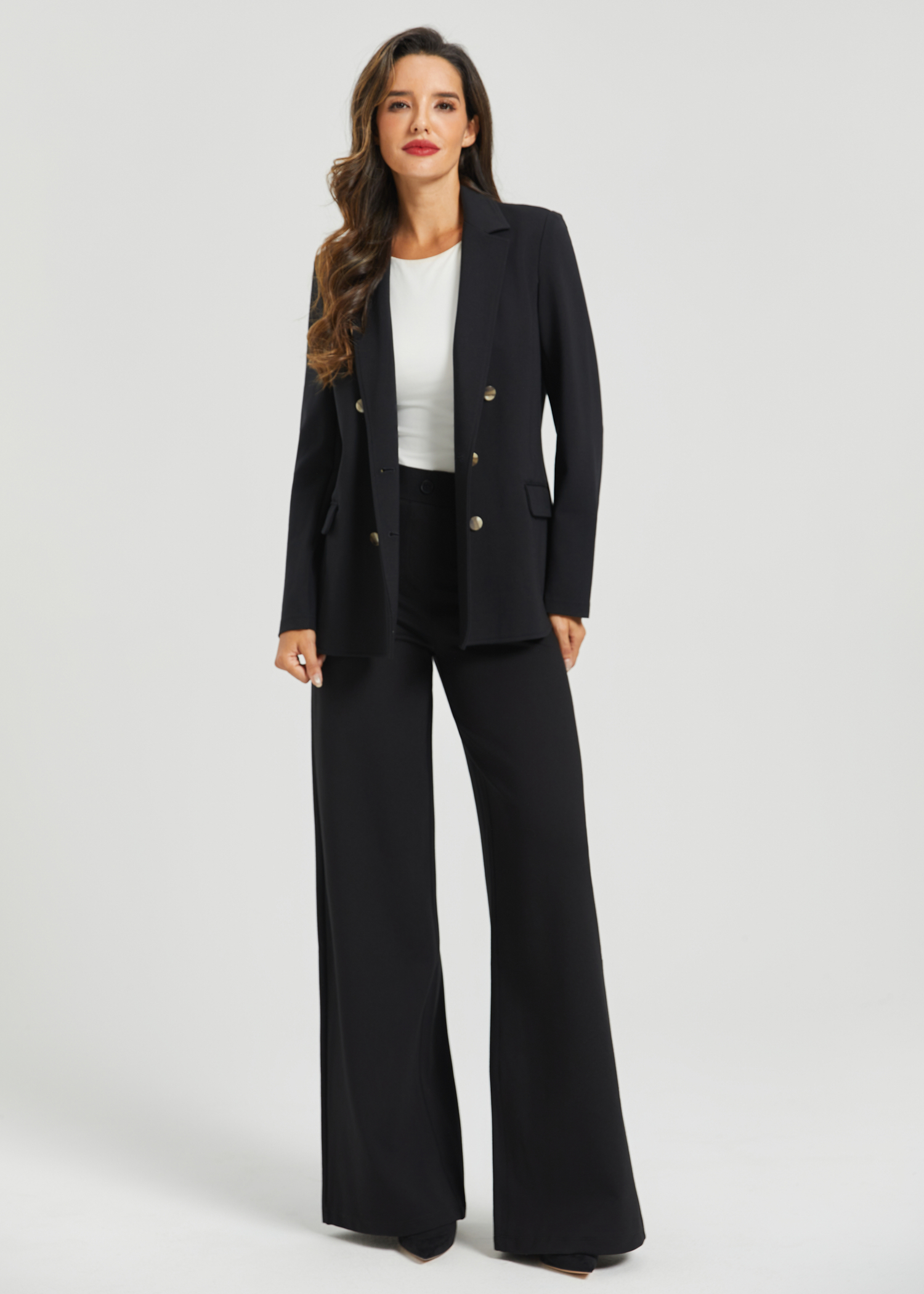 DOUBLE BREASTED BLAZER | BLACK